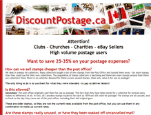 Tablet Screenshot of discountpostage.ca